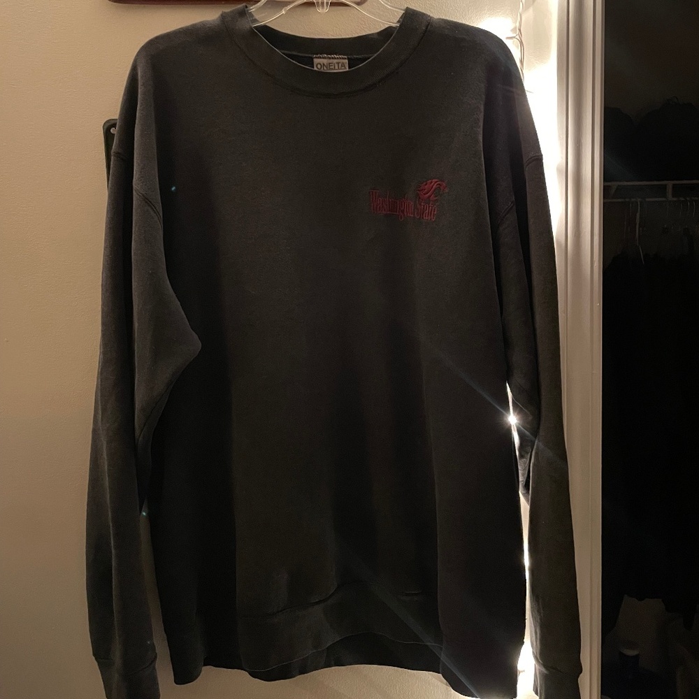 Vintage Gray Men's Washington State University Sweatshirt XL